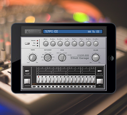 EGDR606 Drum Machine interface