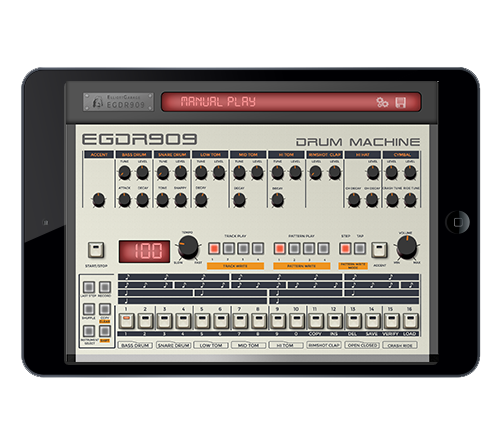 EGDR909 Drum Machine interface